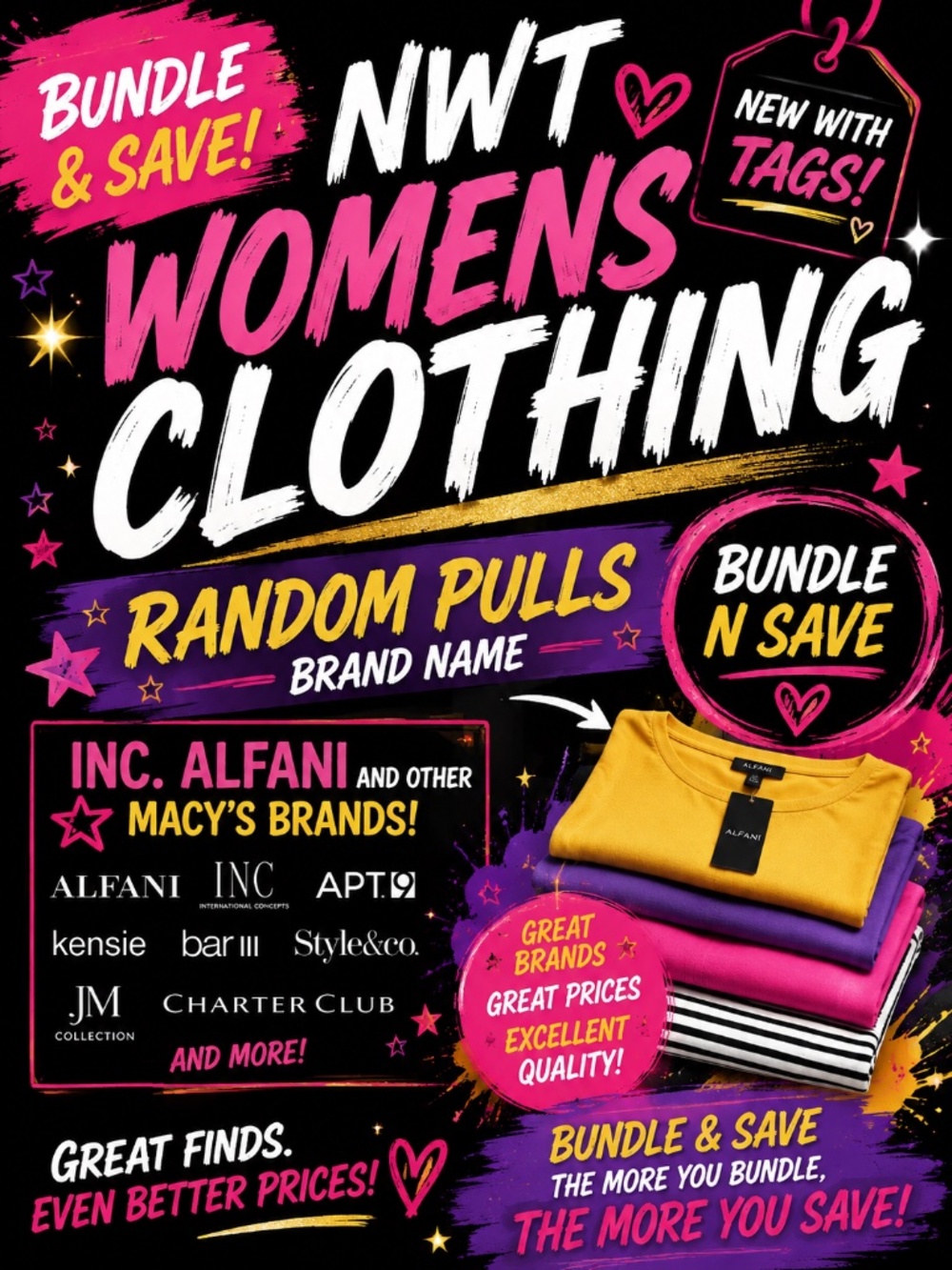 unlisted brand name clothes n more